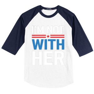 IM Not With Her Kamala Harris 2024 Presidential Election Baseball Sleeve Shirt