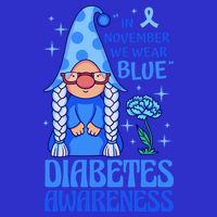 In November We Wear Blue For Diabetes Awareness Kids Hoodie