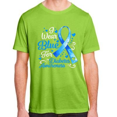 In November We Wear Blue Ribbon Diabetes Awareness Month Adult ChromaSoft Performance T-Shirt