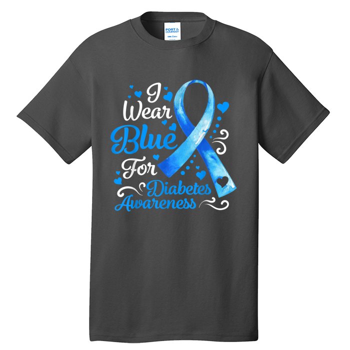 In November We Wear Blue Ribbon Diabetes Awareness Month Tall T-Shirt