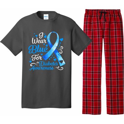 In November We Wear Blue Ribbon Diabetes Awareness Month Pajama Set