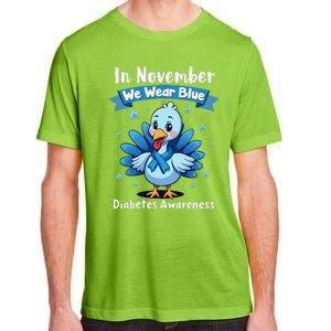 In November We Wear Blue Thanksgiving Diabetes Awareness Adult ChromaSoft Performance T-Shirt