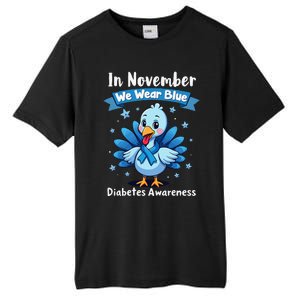 In November We Wear Blue Thanksgiving Diabetes Awareness Tall Fusion ChromaSoft Performance T-Shirt