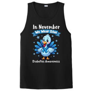 In November We Wear Blue Thanksgiving Diabetes Awareness PosiCharge Competitor Tank