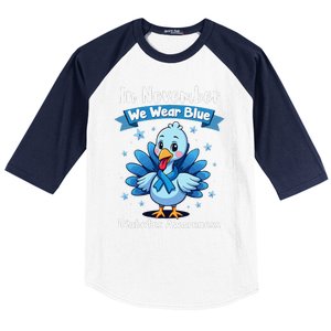 In November We Wear Blue Thanksgiving Diabetes Awareness Baseball Sleeve Shirt