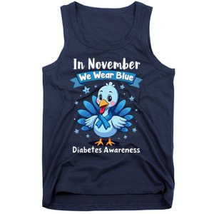 In November We Wear Blue Thanksgiving Diabetes Awareness Tank Top