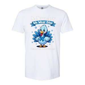 In November We Wear Blue Thanksgiving Diabetes Awareness Softstyle CVC T-Shirt