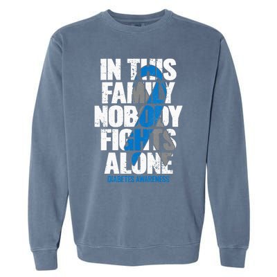 In November we Wear Blue T1D T2D Diabetic Diabetes Awareness Garment-Dyed Sweatshirt