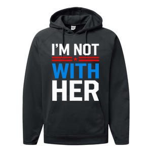 IM Not With Her Kamala Harris 2024 Presidential Election Performance Fleece Hoodie