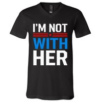 IM Not With Her Kamala Harris 2024 Presidential Election V-Neck T-Shirt