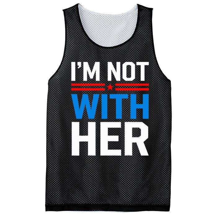 IM Not With Her Kamala Harris 2024 Presidential Election Mesh Reversible Basketball Jersey Tank