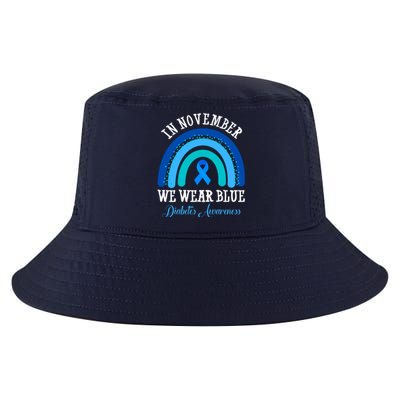 In November We Wear Blue Diabetes Awareness Rainbow Cool Comfort Performance Bucket Hat