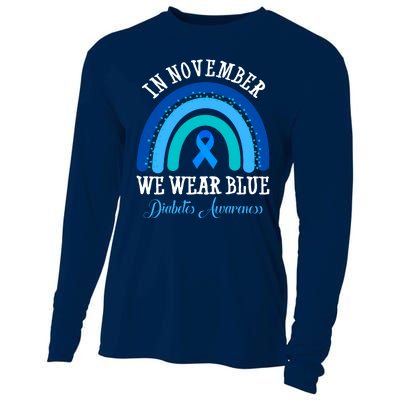 In November We Wear Blue Diabetes Awareness Rainbow Cooling Performance Long Sleeve Crew