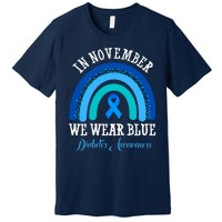 In November We Wear Blue Diabetes Awareness Rainbow Premium T-Shirt