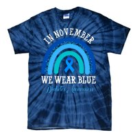 In November We Wear Blue Diabetes Awareness Rainbow Tie-Dye T-Shirt