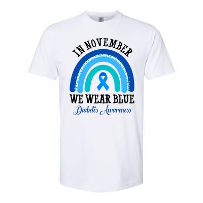 In November We Wear Blue Diabetes Awareness Rainbow Softstyle® CVC T-Shirt