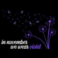 In November We Wear Violet Alzheimer Awareness Backpack