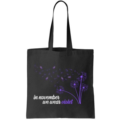 In November We Wear Violet Alzheimer Awareness Bag