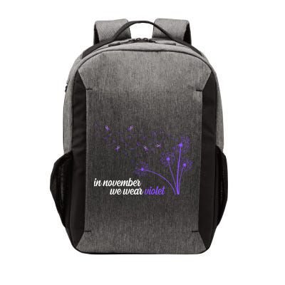 In November We Wear Violet Alzheimer Awareness Vector Backpack