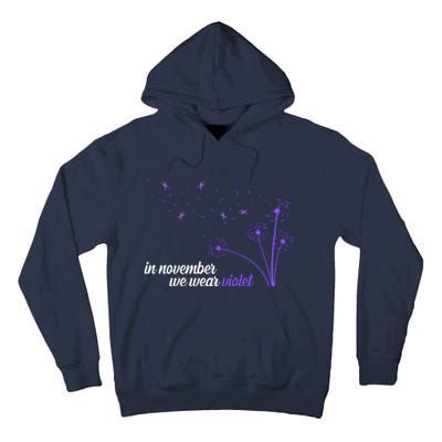 In November We Wear Violet Alzheimer Awareness Tall Hoodie