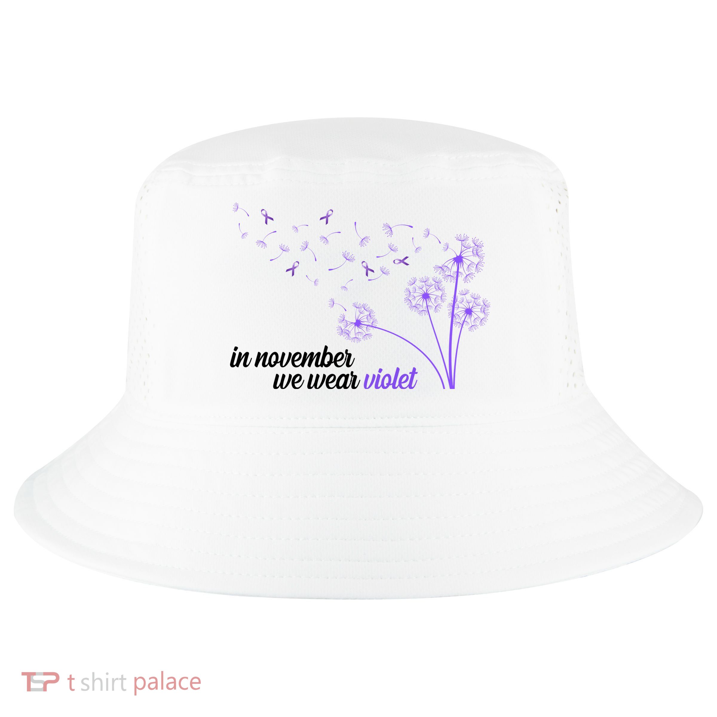 In November We Wear Violet Alzheimer Awareness Cool Comfort Performance Bucket Hat