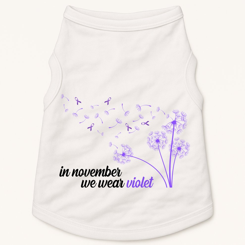 In November We Wear Violet Alzheimer Awareness Doggie Tank