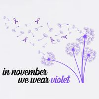 In November We Wear Violet Alzheimer Awareness Doggie Tank