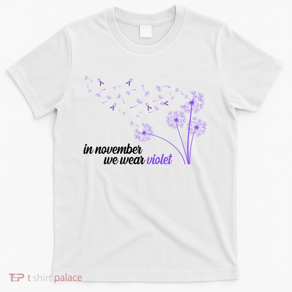In November We Wear Violet Alzheimer Awareness T-Shirt