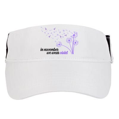 In November We Wear Violet Alzheimer Awareness Adult Drive Performance Visor