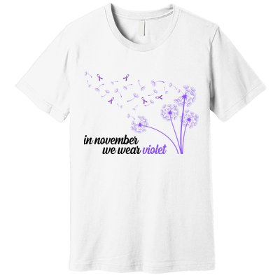 In November We Wear Violet Alzheimer Awareness Premium T-Shirt
