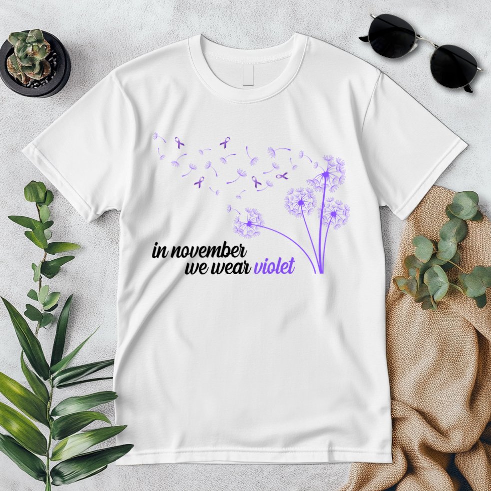 In November We Wear Violet Alzheimer Awareness Premium T-Shirt