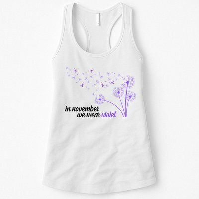 In November We Wear Violet Alzheimer Awareness Womens Tank Top