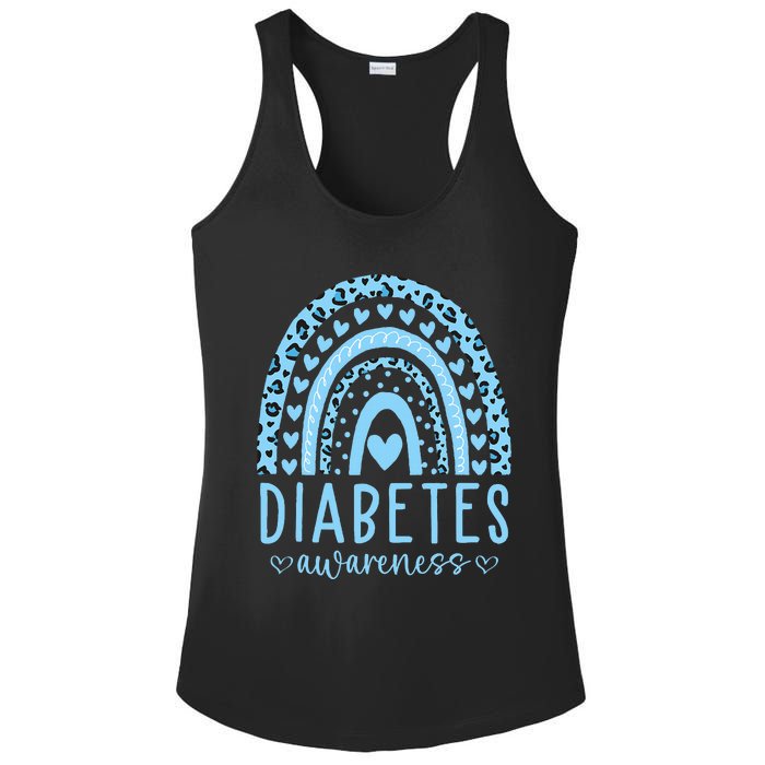 In November We Wear Blue Diabetes Awareness Month Ladies PosiCharge Competitor Racerback Tank