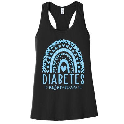 In November We Wear Blue Diabetes Awareness Month Women's Racerback Tank