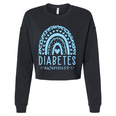 In November We Wear Blue Diabetes Awareness Month Cropped Pullover Crew