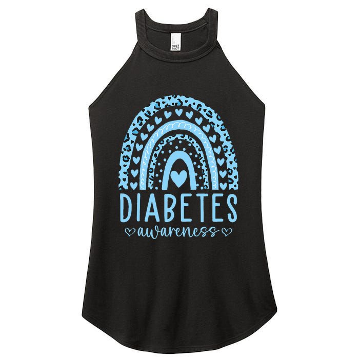 In November We Wear Blue Diabetes Awareness Month Women's Perfect Tri Rocker Tank