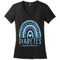 In November We Wear Blue Diabetes Awareness Month Women's V-Neck T-Shirt