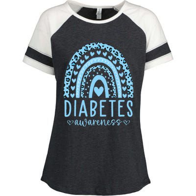 In November We Wear Blue Diabetes Awareness Month Enza Ladies Jersey Colorblock Tee