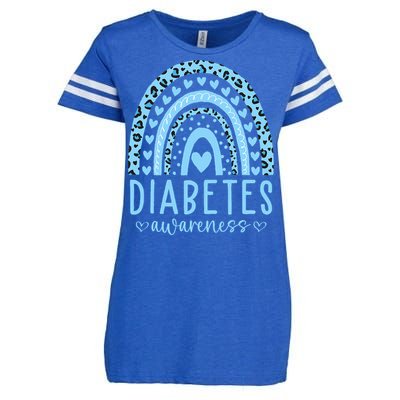 In November We Wear Blue Diabetes Awareness Month Enza Ladies Jersey Football T-Shirt