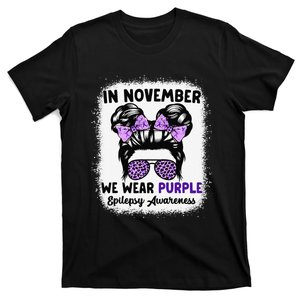 In November We Wear Purple Epilepsy Awareness Women Epilepsy Gift T-Shirt