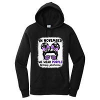 In November We Wear Purple Epilepsy Awareness Women Epilepsy Gift Women's Pullover Hoodie