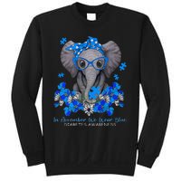 In November We Wear Blue Elephant Diabetes Awareness Gifts Sweatshirt