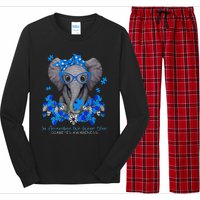 In November We Wear Blue Elephant Diabetes Awareness Gifts Long Sleeve Pajama Set