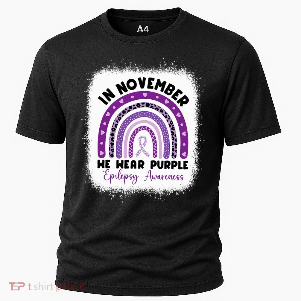 In November We Wear Purple Epilepsy Awareness Month Rainbow Performance Shirt