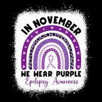 In November We Wear Purple Epilepsy Awareness Month Rainbow Cooling Performance Crew T-Shirt