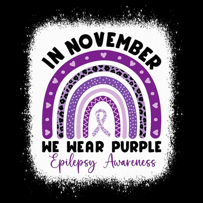 In November We Wear Purple Epilepsy Awareness Month Rainbow Cooling Performance Crew T-Shirt