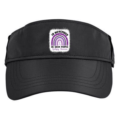 In November We Wear Purple Epilepsy Awareness Month Rainbow Adult Drive Performance Visor