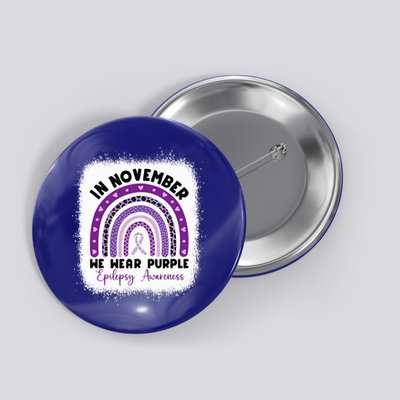 In November We Wear Purple Epilepsy Awareness Month Rainbow Button