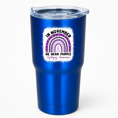 In November We Wear Purple Epilepsy Awareness Month Rainbow Tumbler