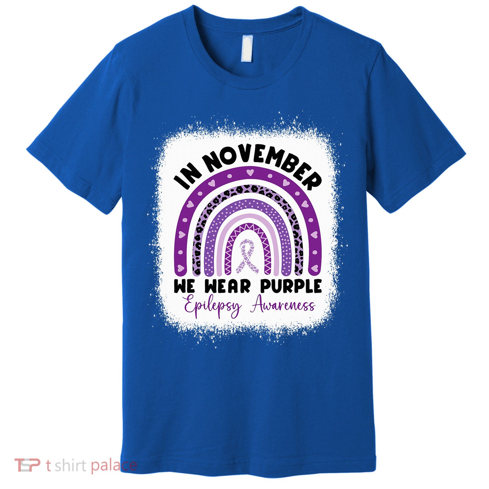 In November We Wear Purple Epilepsy Awareness Month Rainbow Premium T-Shirt